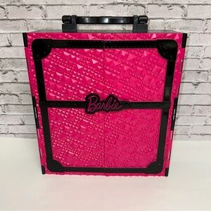 BARBIE Doll Fashion Closet STORAGE CLOTHES Wardrobe Case 2011 Pink Black MATTEL